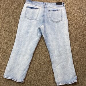 VTG,!iT Marty Jeans High Rise Straight Ankle Light Blue Denim Women’s Plus Sz 16